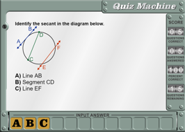 Quiz machine game image.